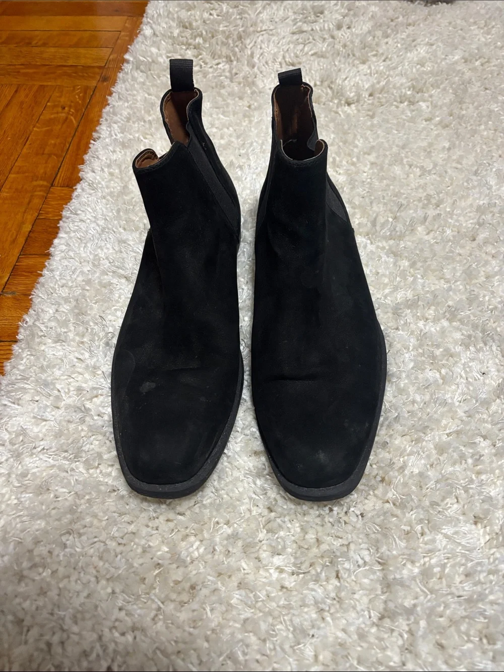 Aldo Black Suede Chelsea Boots